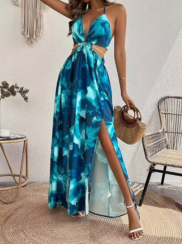 LUCIA Floral Print Maxi Dress