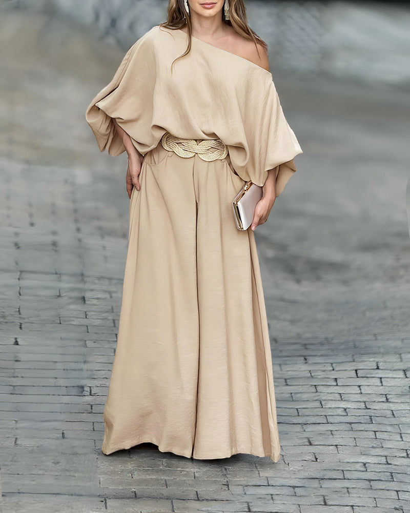 LEONA Strapless Top Trousers Suit
